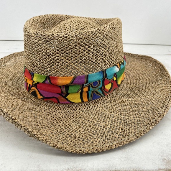 Dorfman Pacific Hat Made in the USA One Size Colorful Band 23" Diameter - Picture 2 of 9